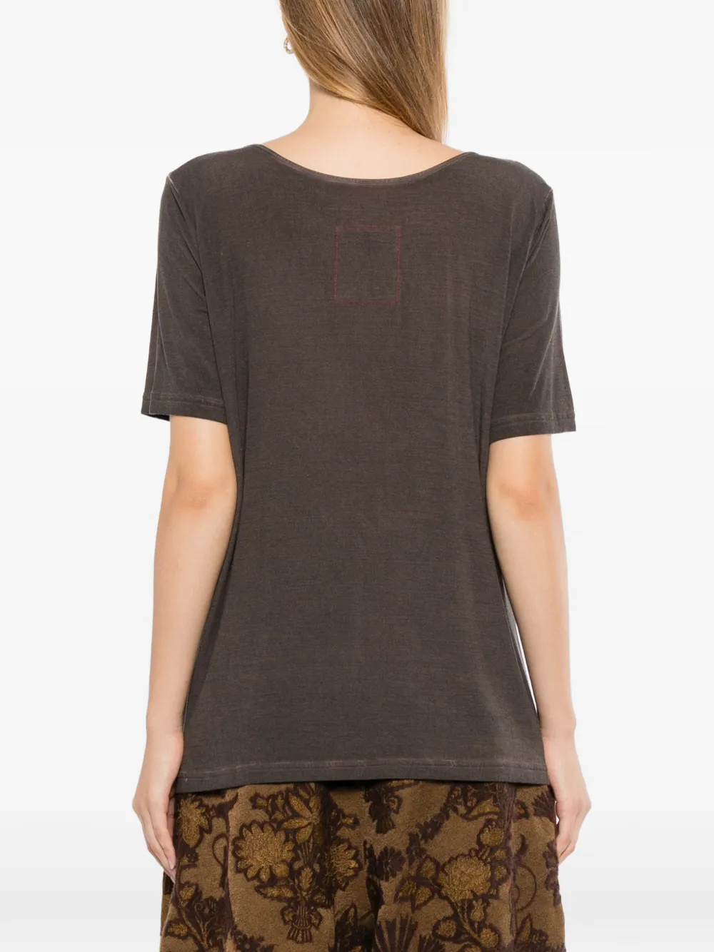 Uma Wang twist-detail T-shirt Bruin