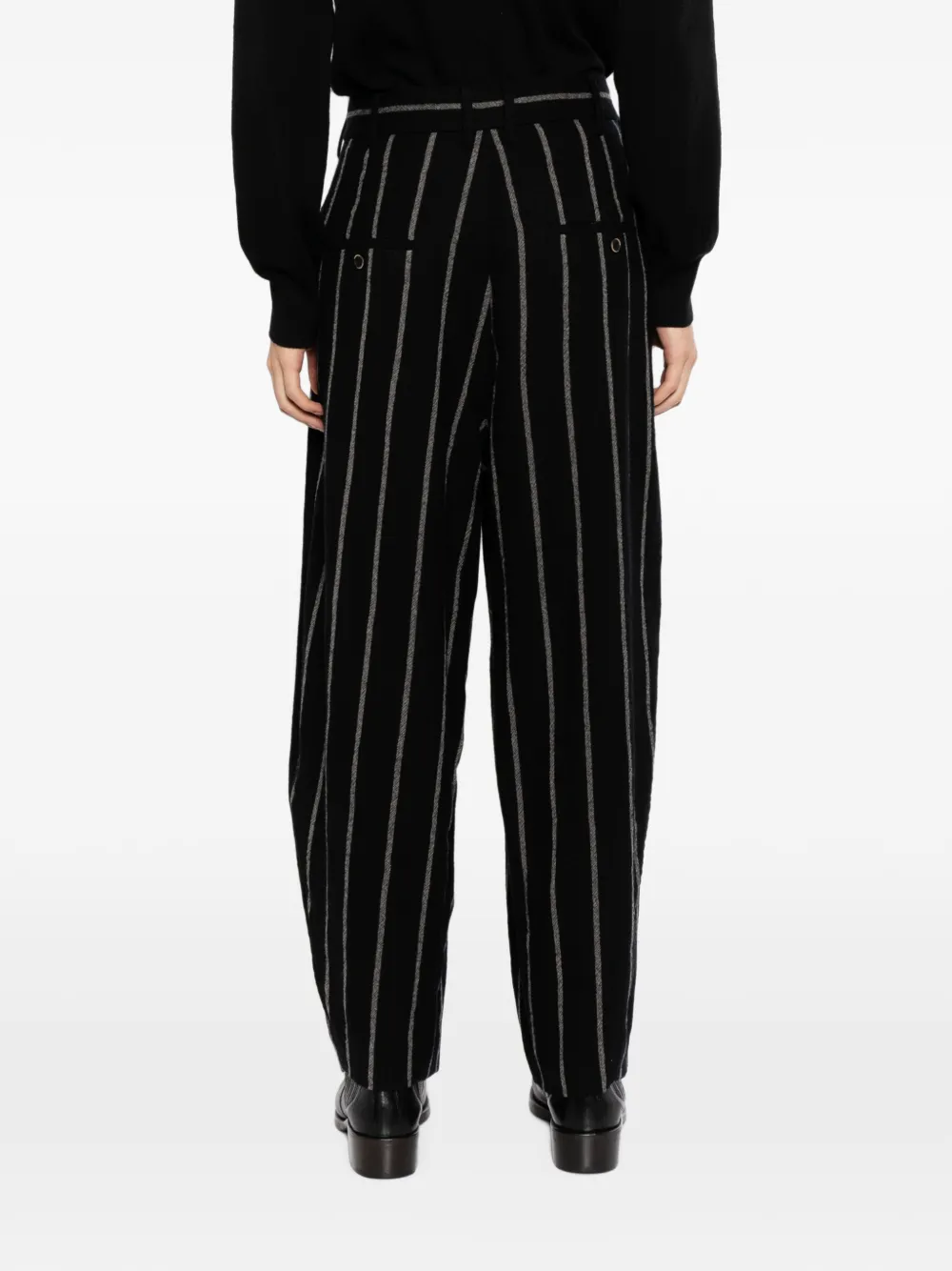 Uma Wang Broek met krijtstreep Zwart