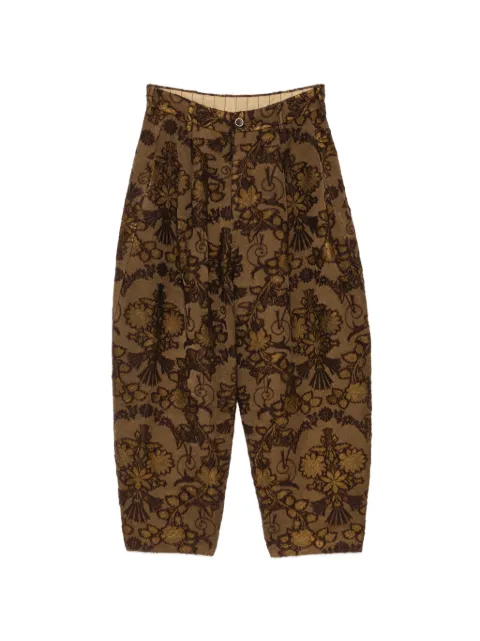 Uma Wang floral-jacquard trousers