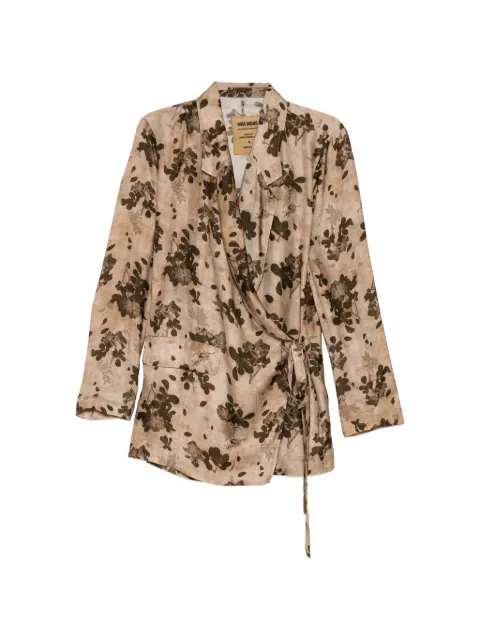 Uma Wang floral-print wrap jacket
