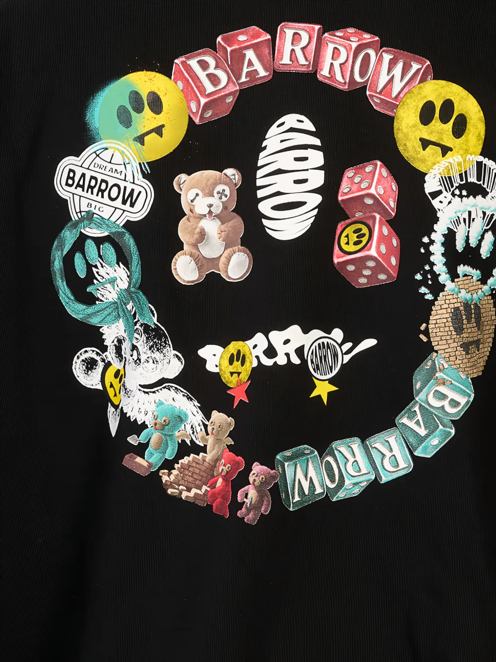 BARROW Hoodie met grafische print Zwart