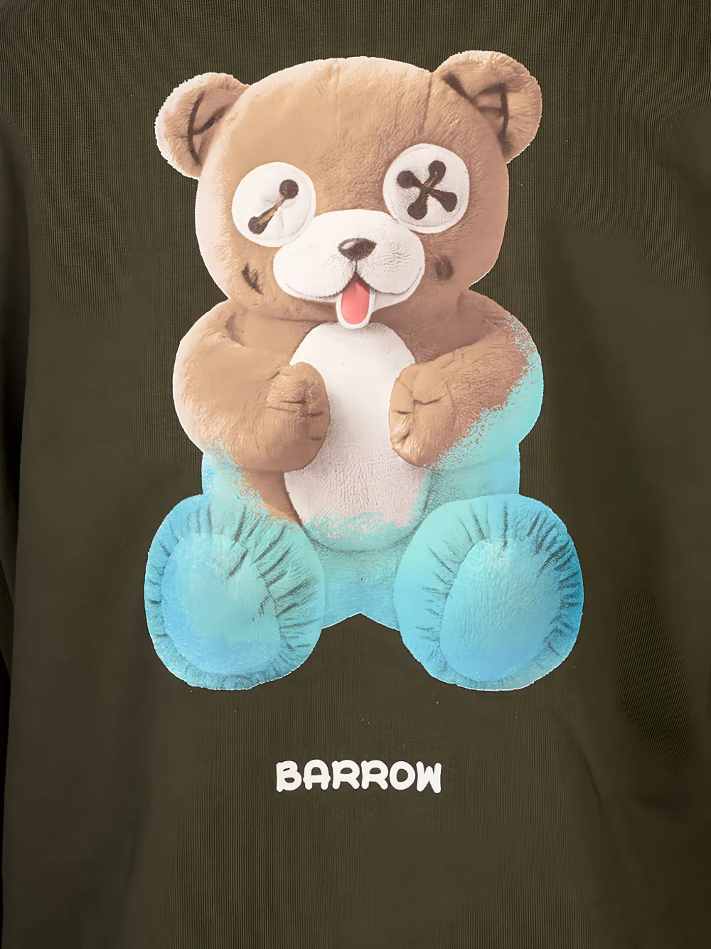 BARROW Hoodie met teddybeerprint Groen