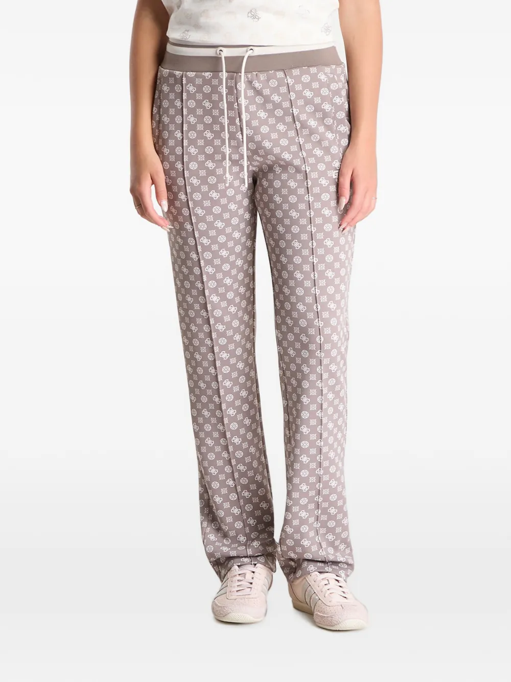 GUESS USA Scuba logo-print track pants - Braun