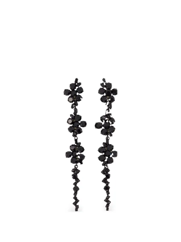 Simone Rocha Floral Drip Earrings in Black