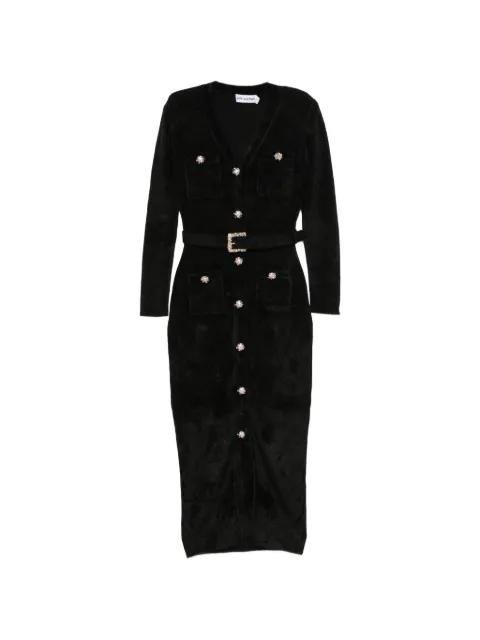 Self-Portrait belted button-down midi dress