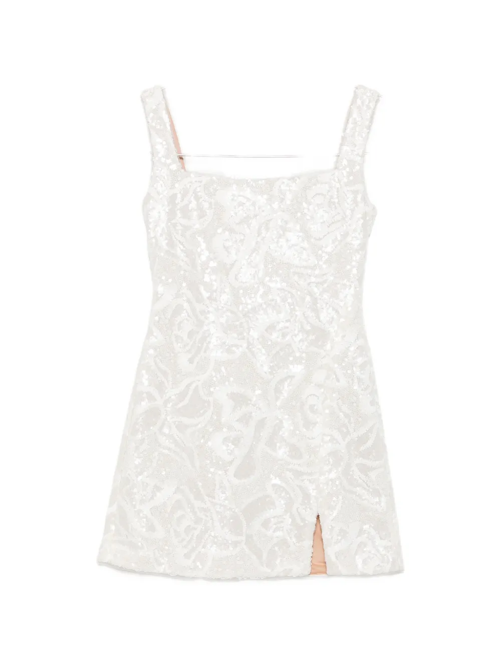 Self-Portrait sequin-embellished floral-pattern mini dress - White