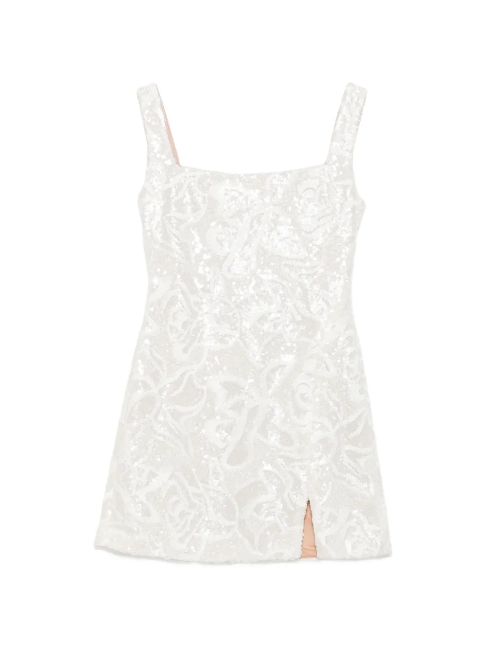 Self-Portrait sequin-embellished floral-pattern mini dress - Bianco