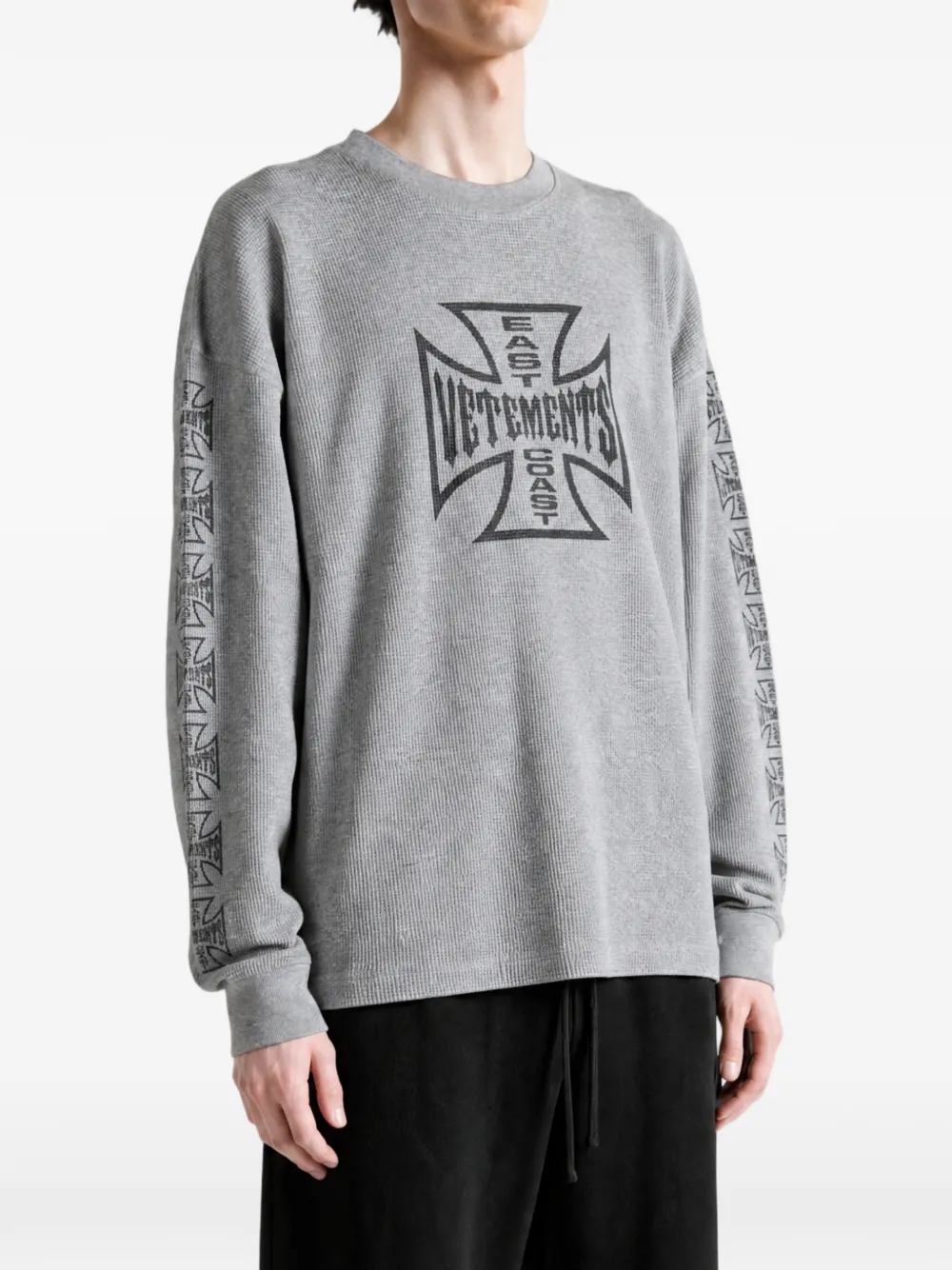 VETEMENTS T-shirt met logoprint Grijs