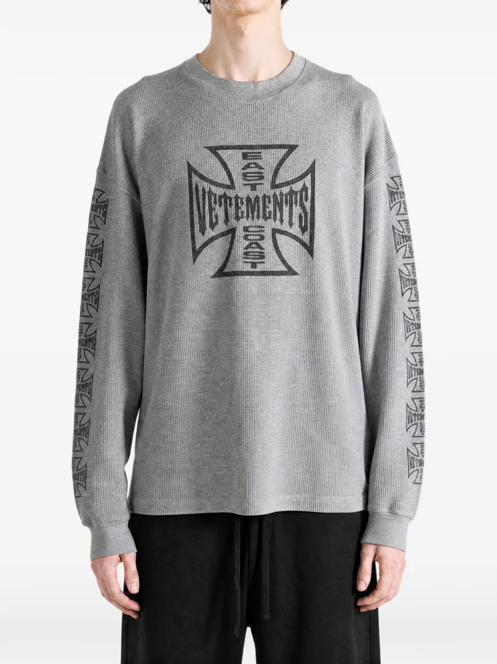 VETEMENTS T-shirt met logoprint Grijs