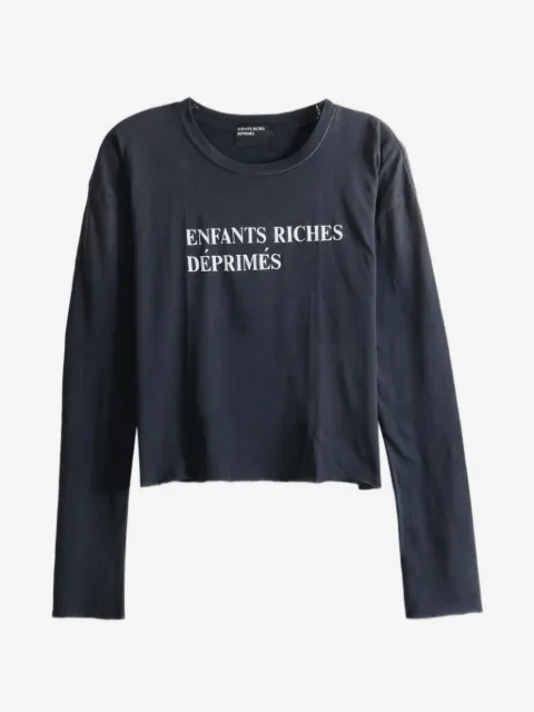 Enfants Riches Déprimés logo-print raw-cut T-shirt