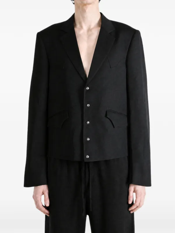 Enfants Riches Déprimés western-yoke button-up Blazer | Black