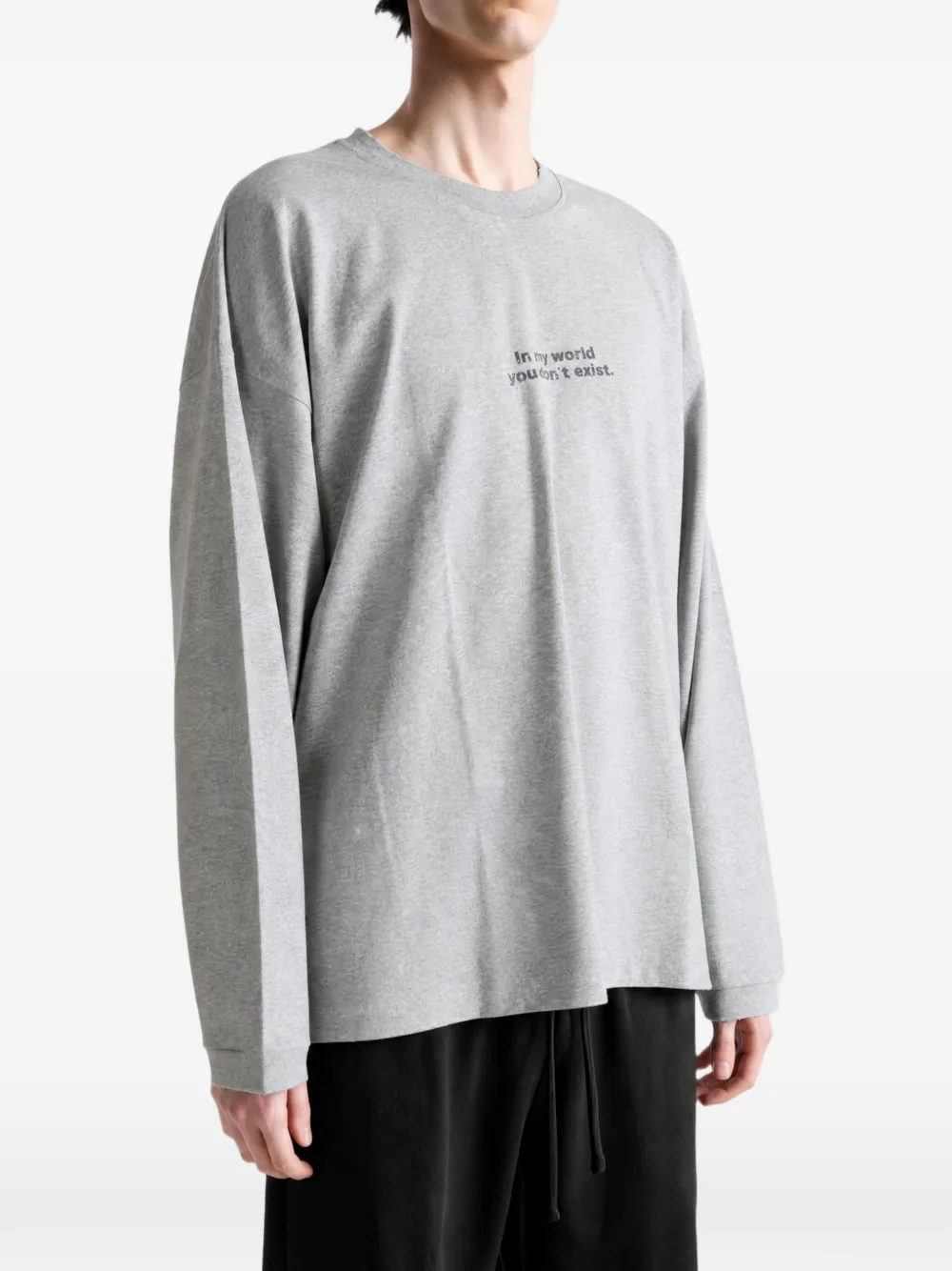 VETEMENTS T-shirt met tekst Grijs