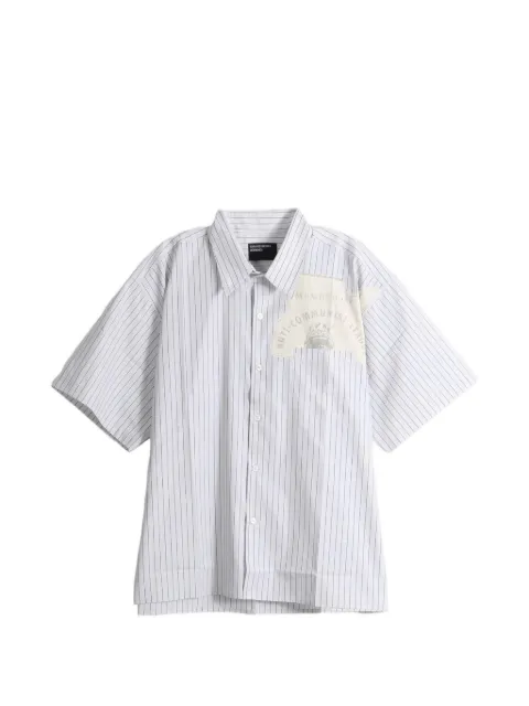 Enfants Riches Déprimés patch-detail striped shirt