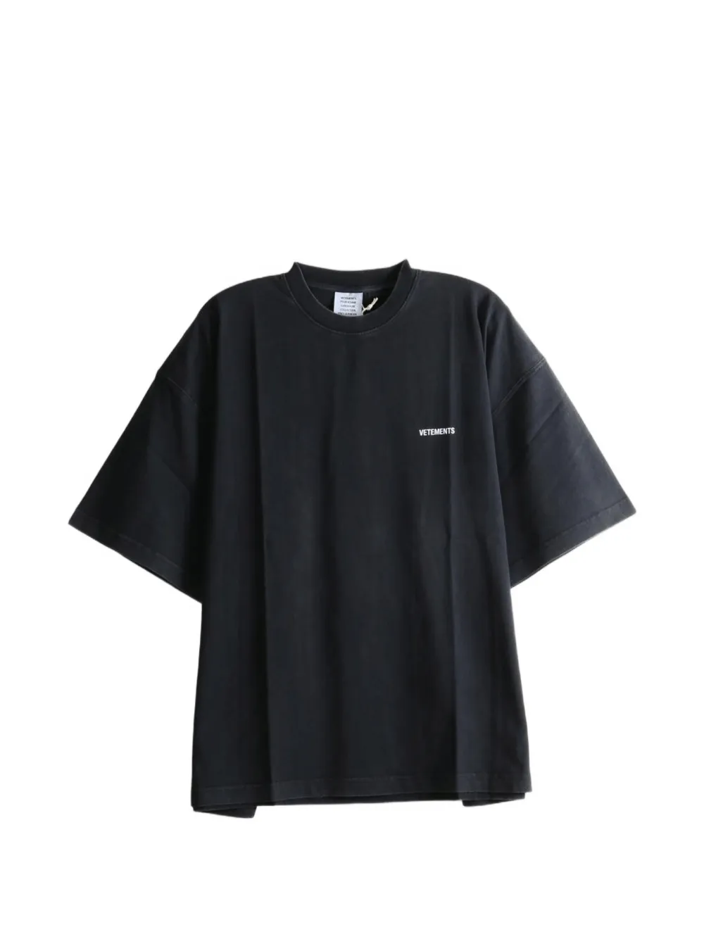 VETEMENTS футболка оверсайз с логотипом | черный | Image 1