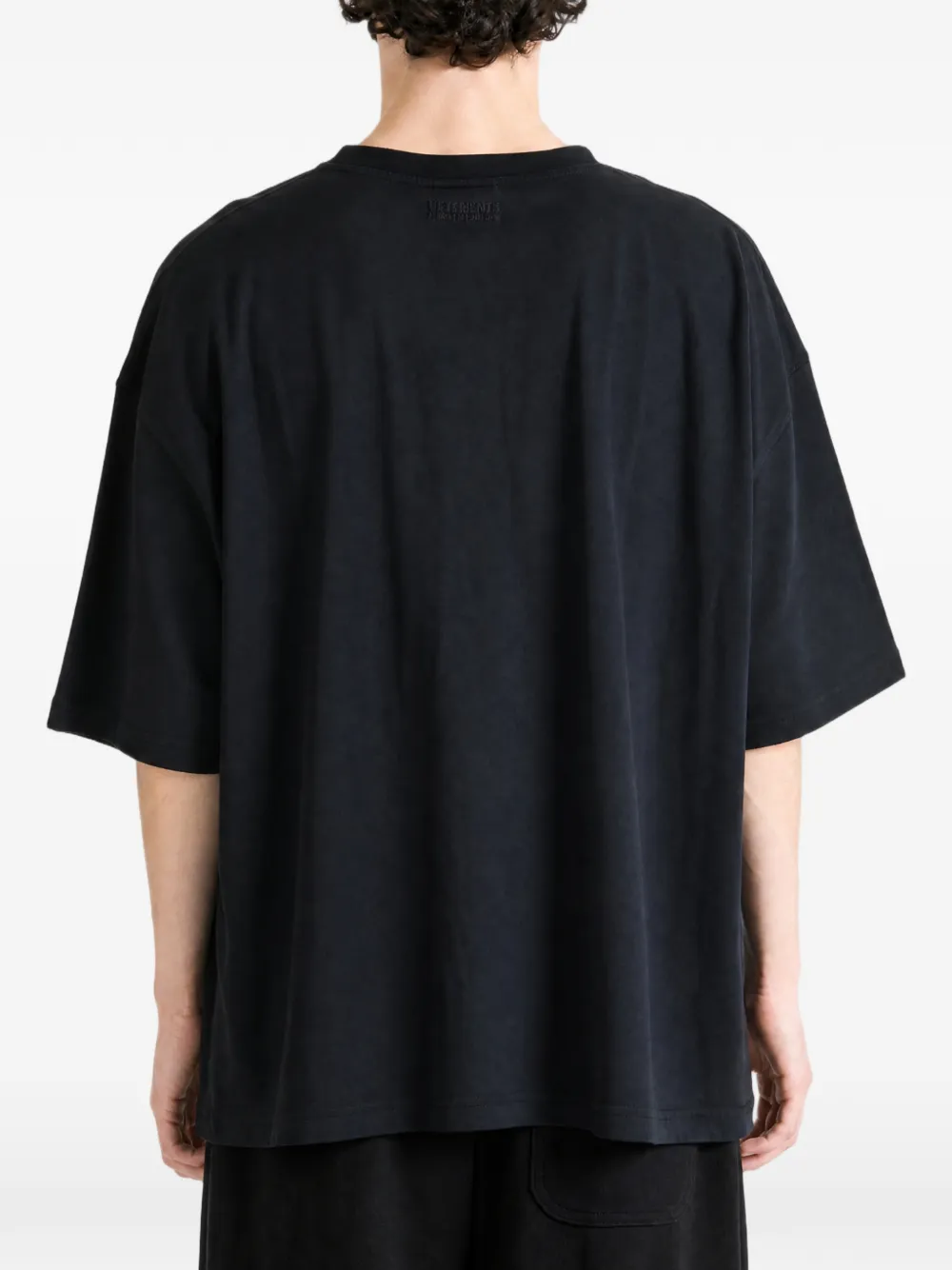 VETEMENTS T-shirt met logoprint Zwart