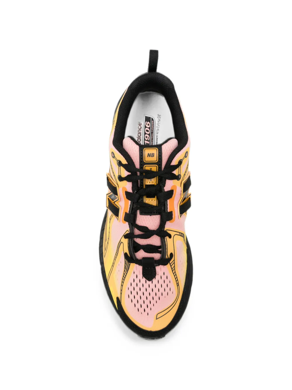 New Balance 1906 panelled sneakers Geel