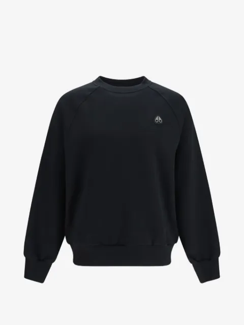 Moose Knuckles logo-plaque raglan-sleeve sweater