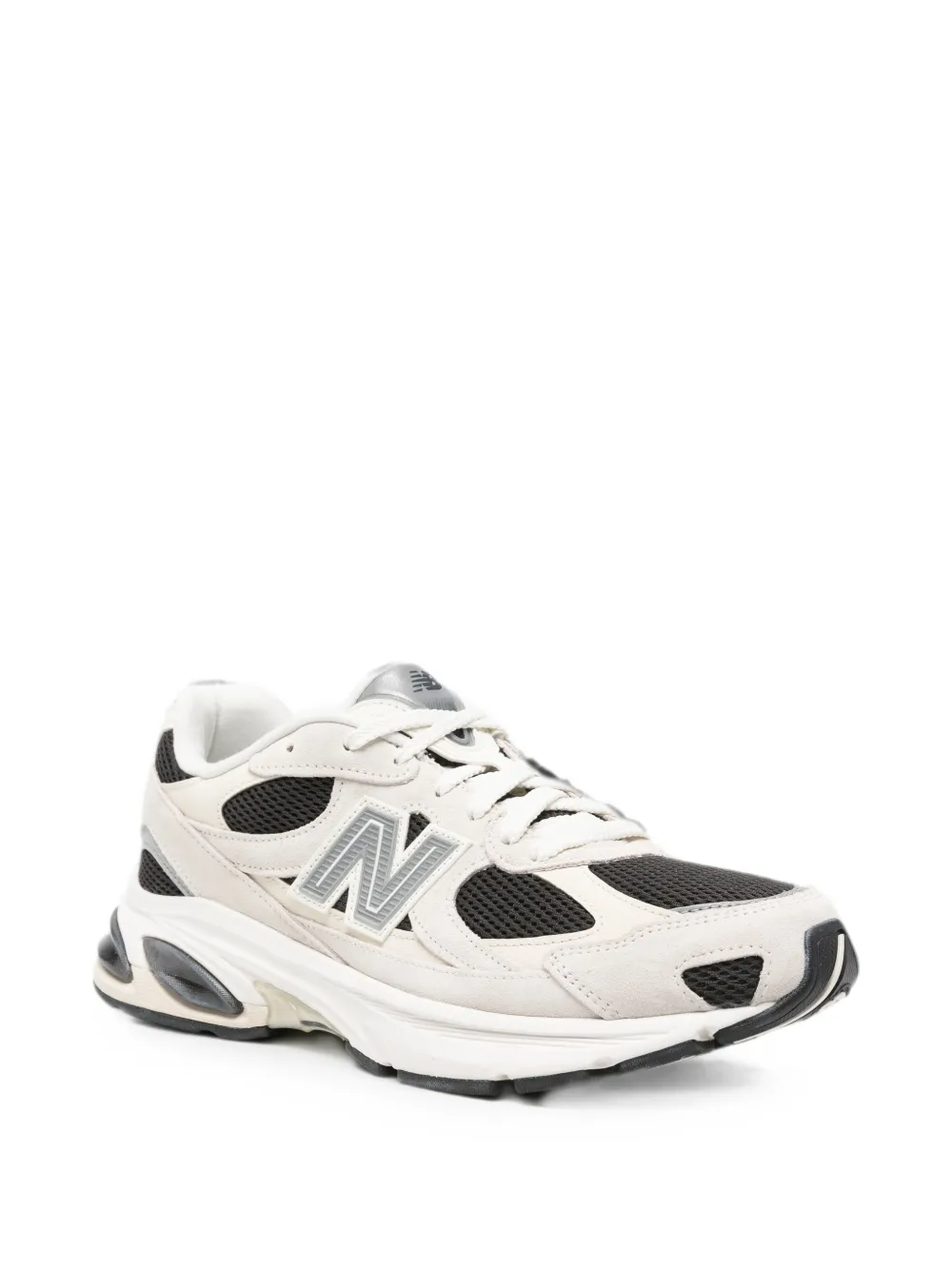 New Balance logo-patch panelled sneakers Beige