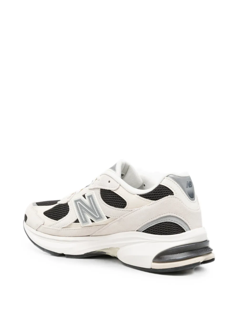 New Balance logo-patch panelled sneakers Beige