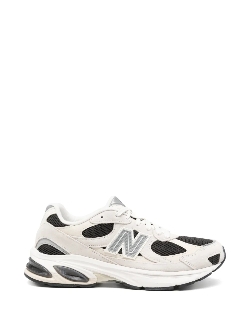 New Balance logo-patch panelled sneakers - Nude