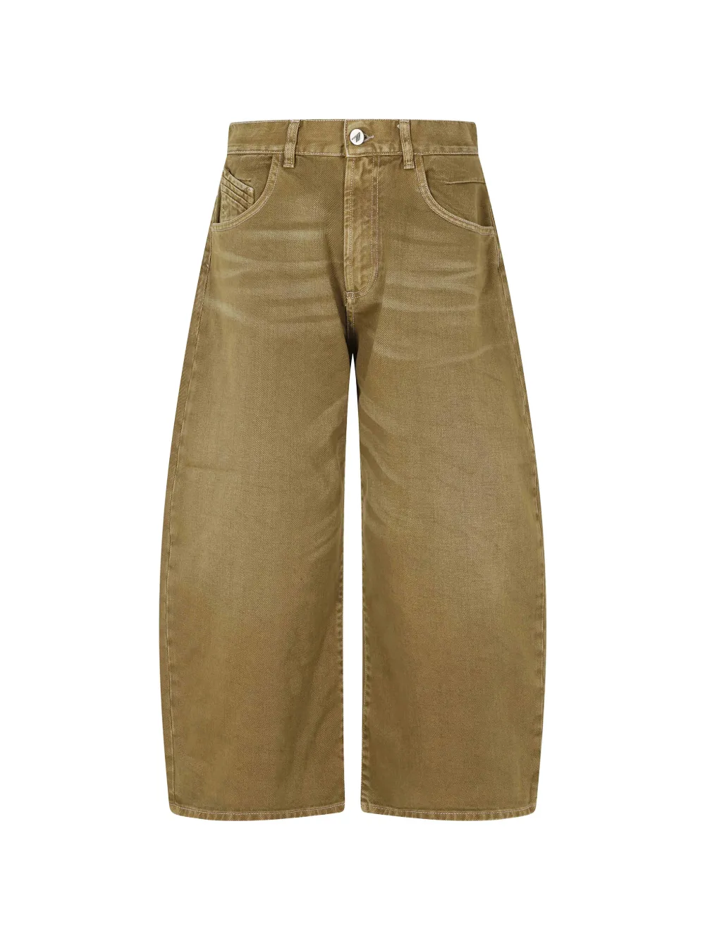 The Attico faded wide-leg jeans - Verde