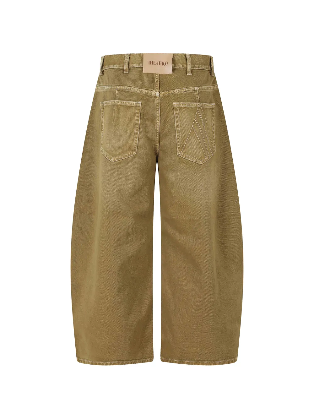 The Attico Jeans met wijde pijpen Groen