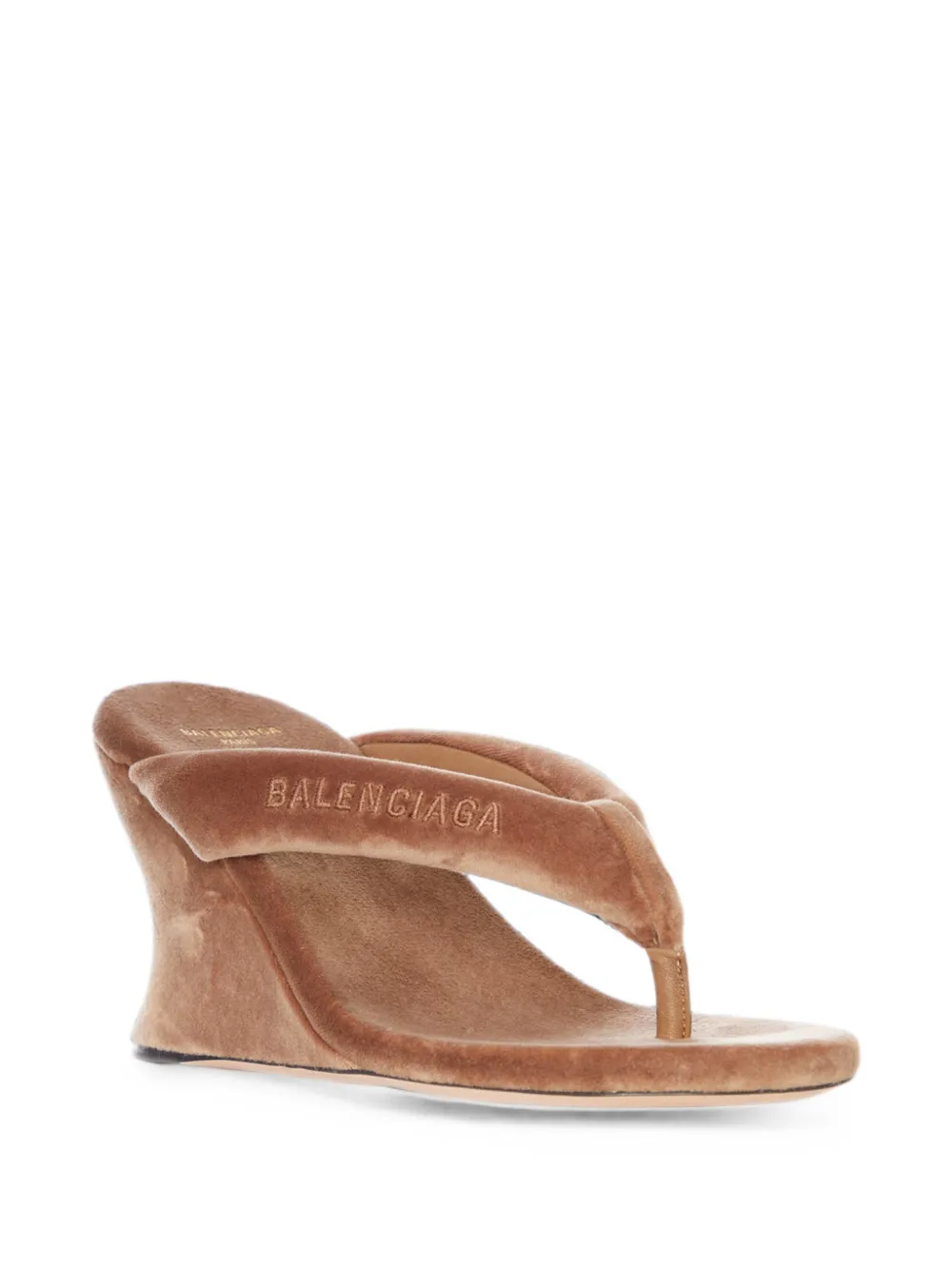 Balenciaga Gaeta sandalen met sleehak Beige