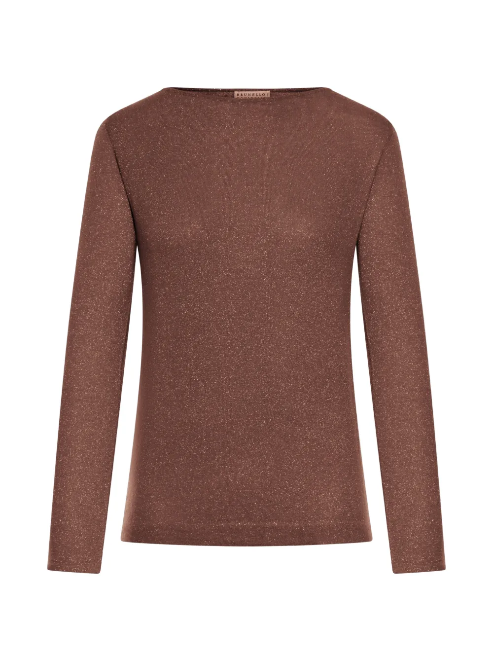 Brunello Cucinelli boat-neck top - Braun