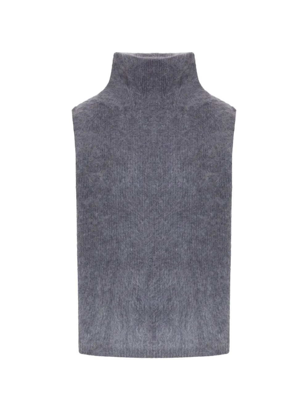 Lisa Yang brushed-knit turtleneck-collar top - Grau