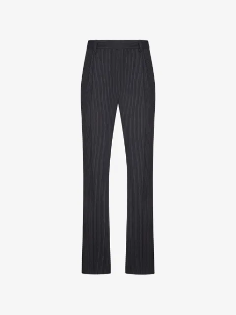 Saint Laurent tapered pants in striped herringbone wool