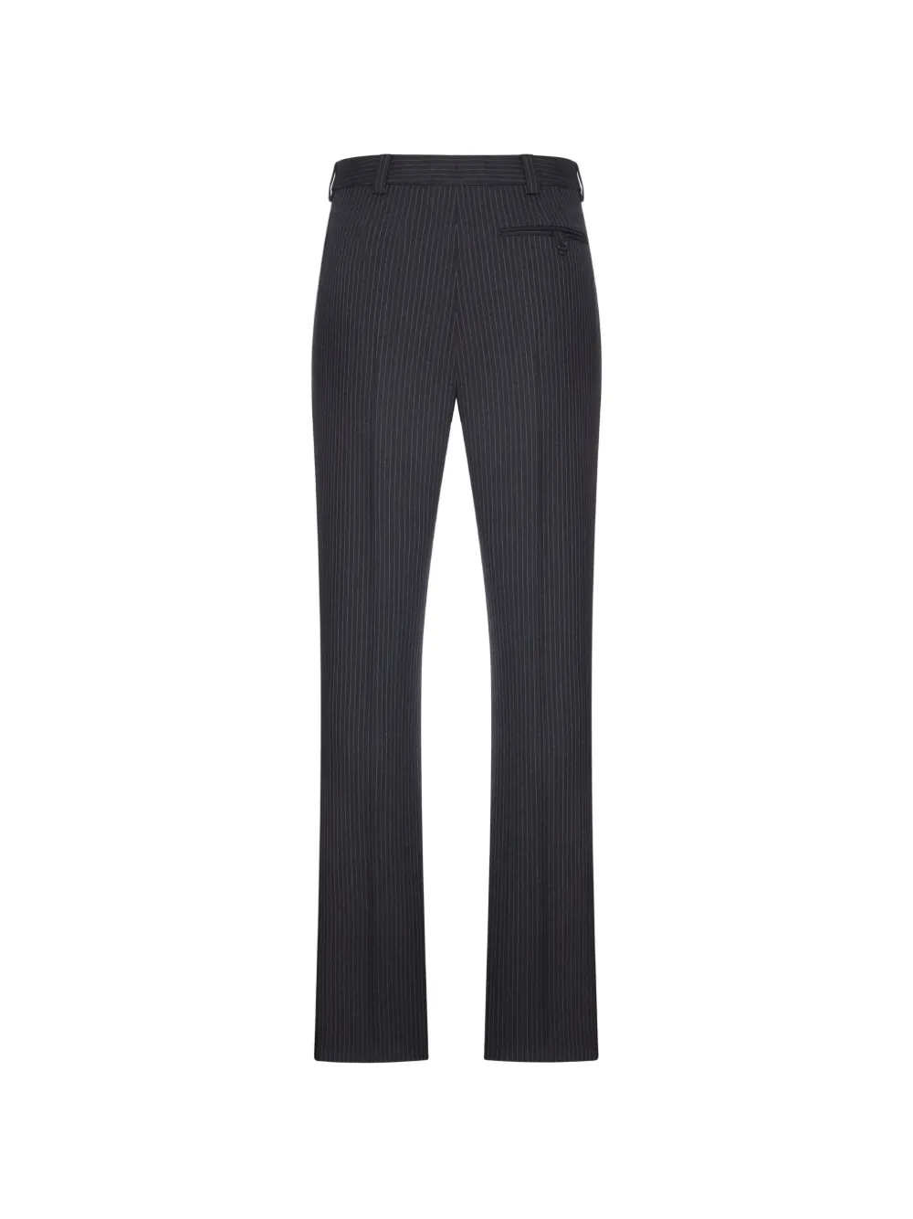 Saint Laurent Gestreepte wollen broek met toelopende pijpen Grijs
