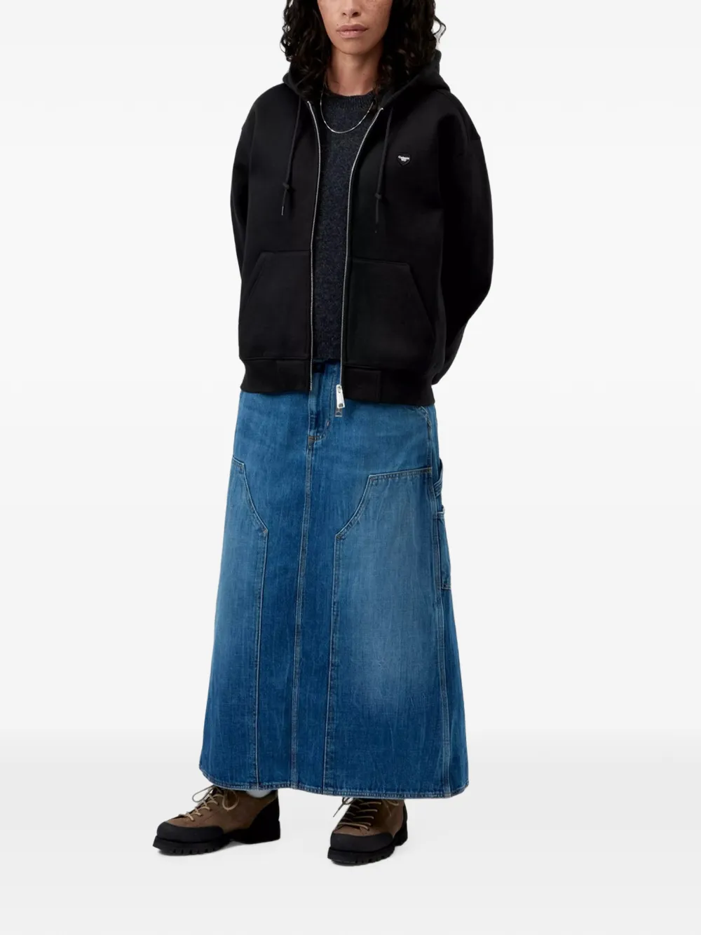 Carhartt WIP HD hoodie met kleine hart-patch Zwart