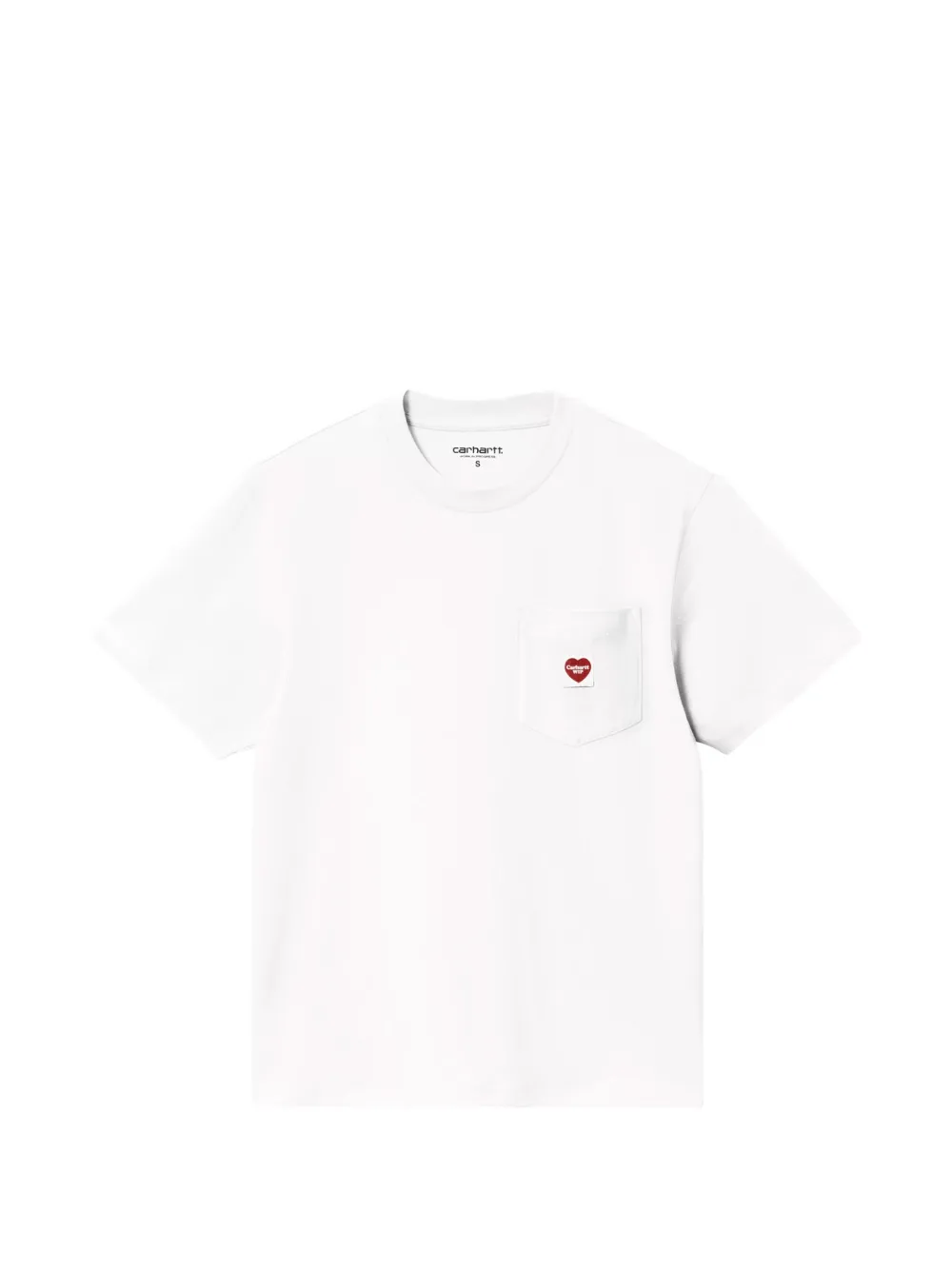 Carhartt WIP S/S Pocket Small Heart T- Shirt - Weiß