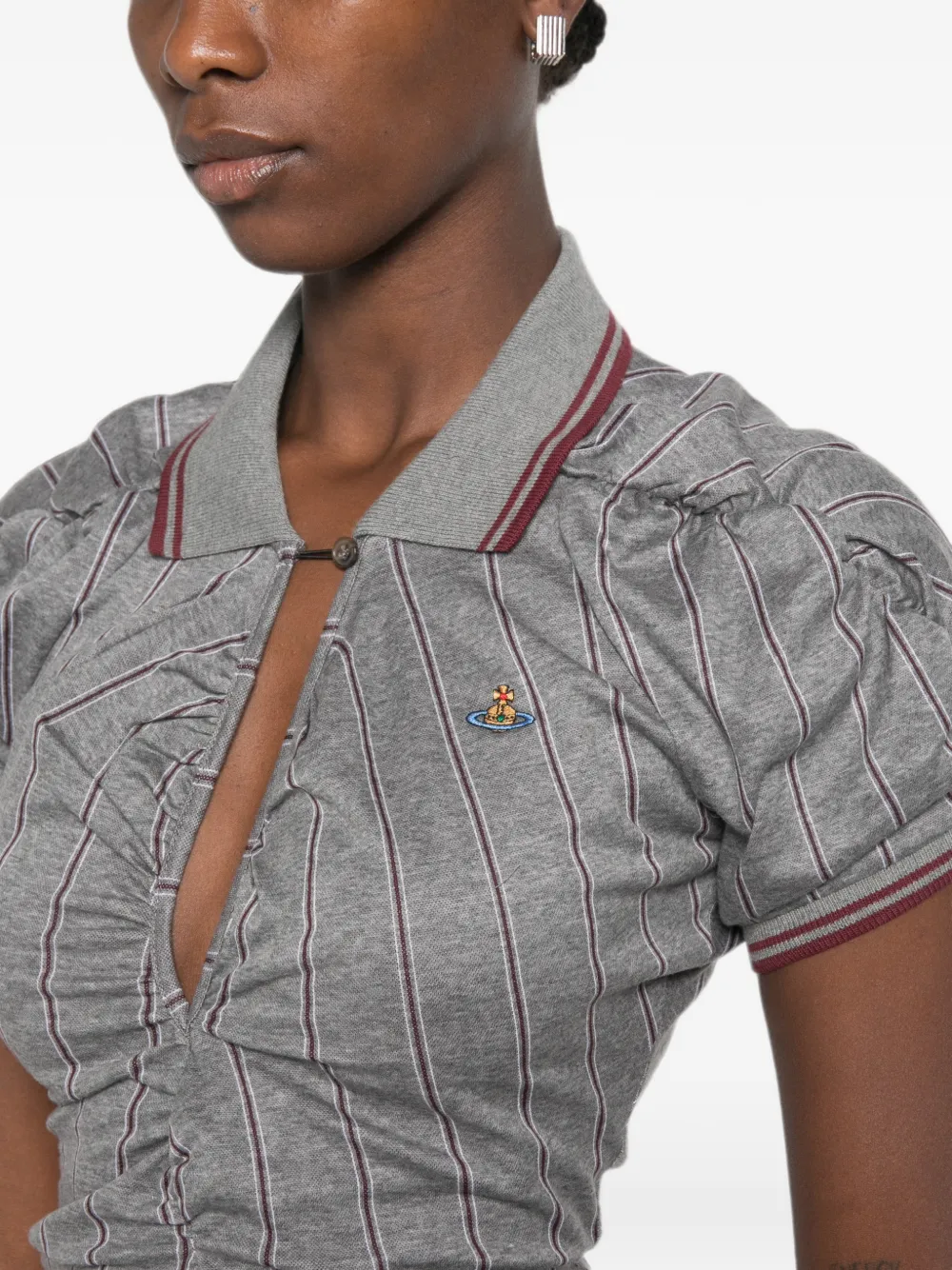 Vivienne Westwood Asymmetrische midi-jurk met ruches Grijs