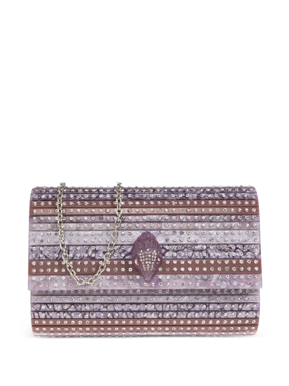 Kurt Geiger London Party Eagle crystal-embellished clutch bag - Violett