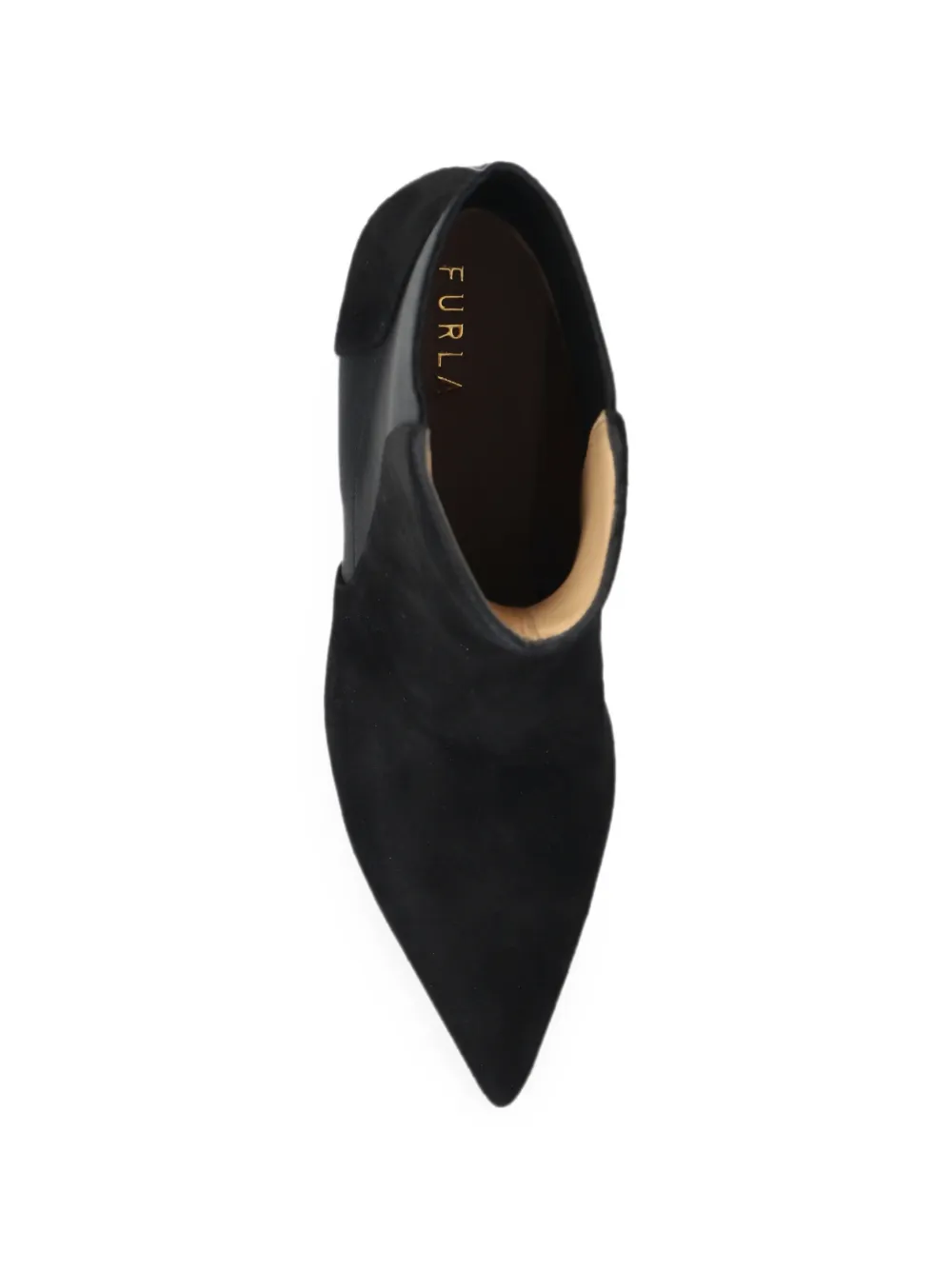 Furla Aria suede-panelled ankle boots Zwart