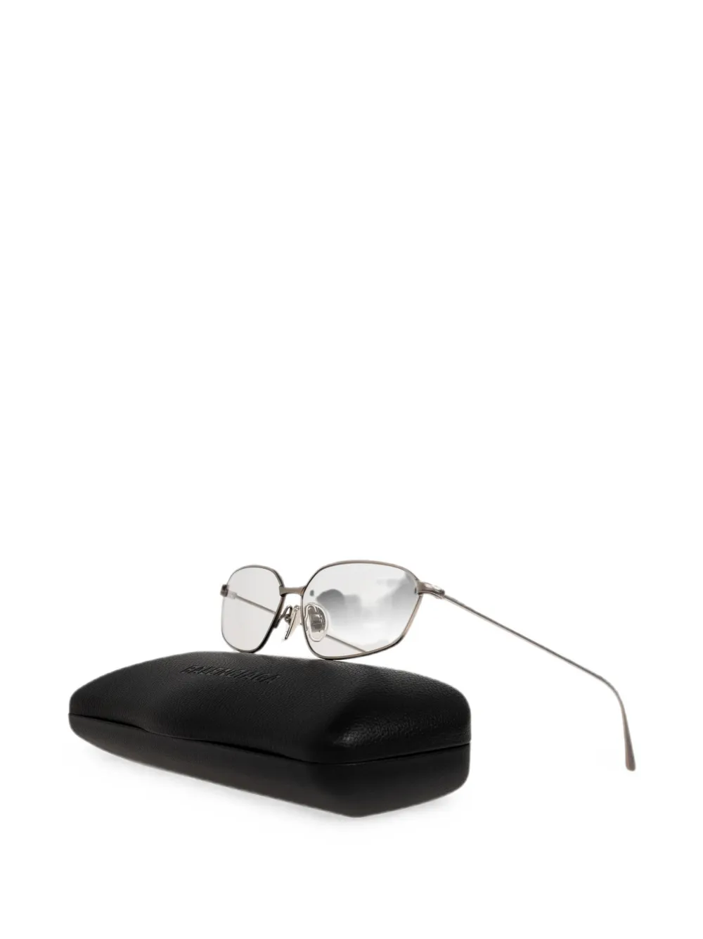 Balenciaga Eyewear Editorial zonnebril met ovalen montuur Zilver