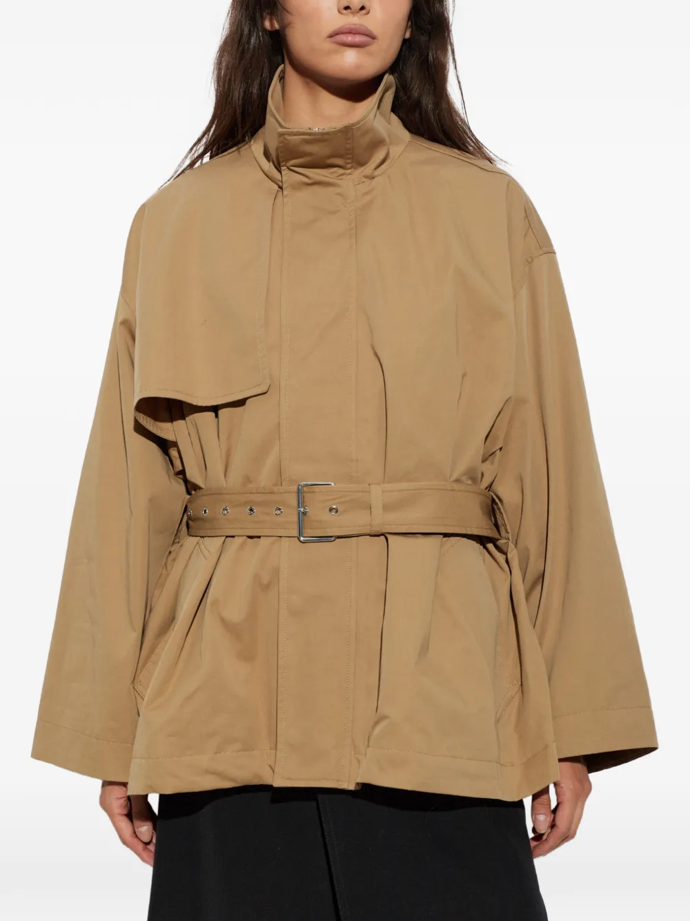FRAME Jas met ceintuur en stormklep Bruin