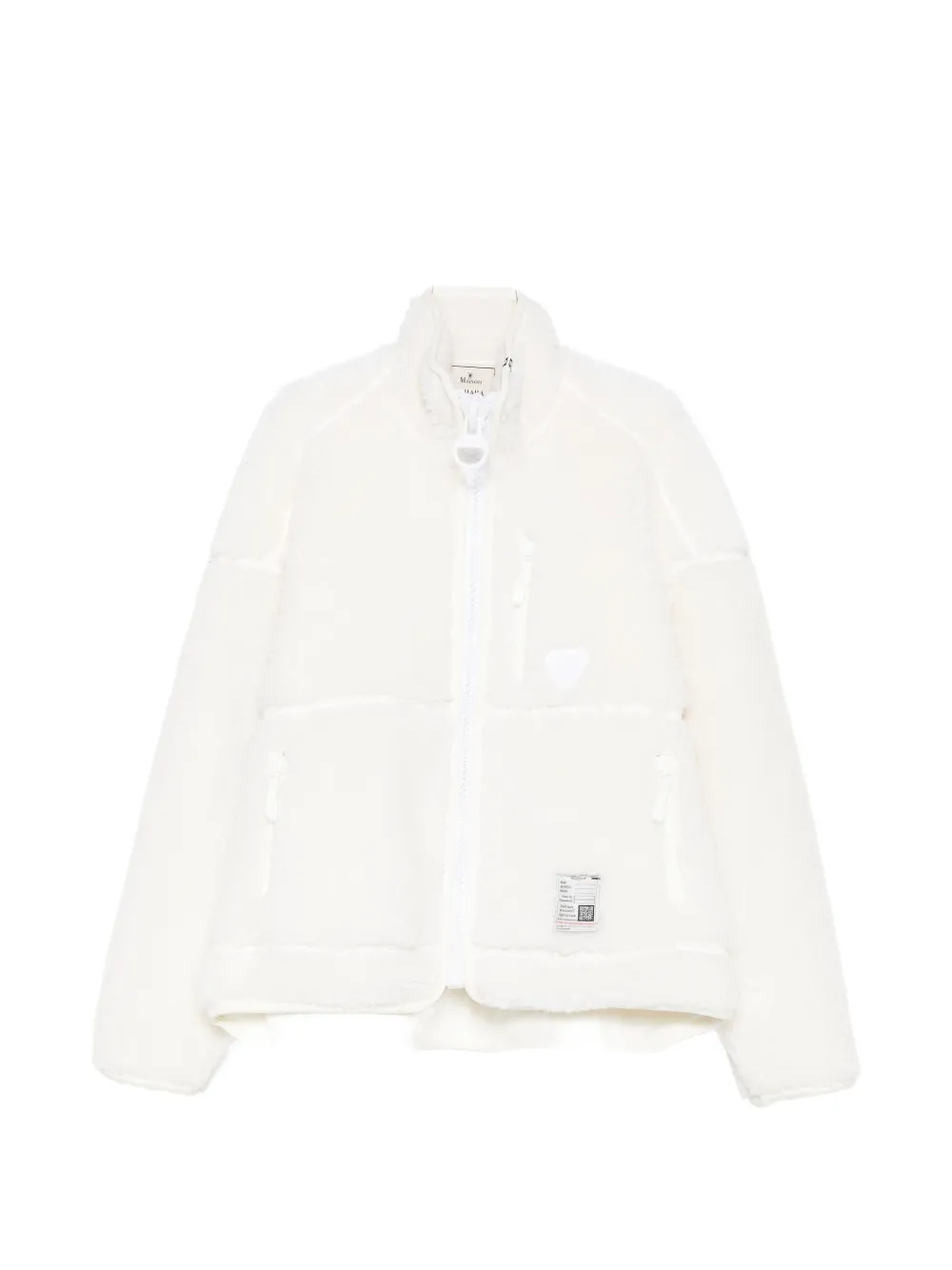 Maison MIHARA YASUHIRO fleece zip-up jacket - Bianco