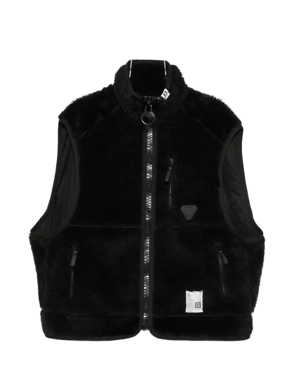 Maison MIHARA YASUHIRO faux-shearling sleeveless jacket - Black