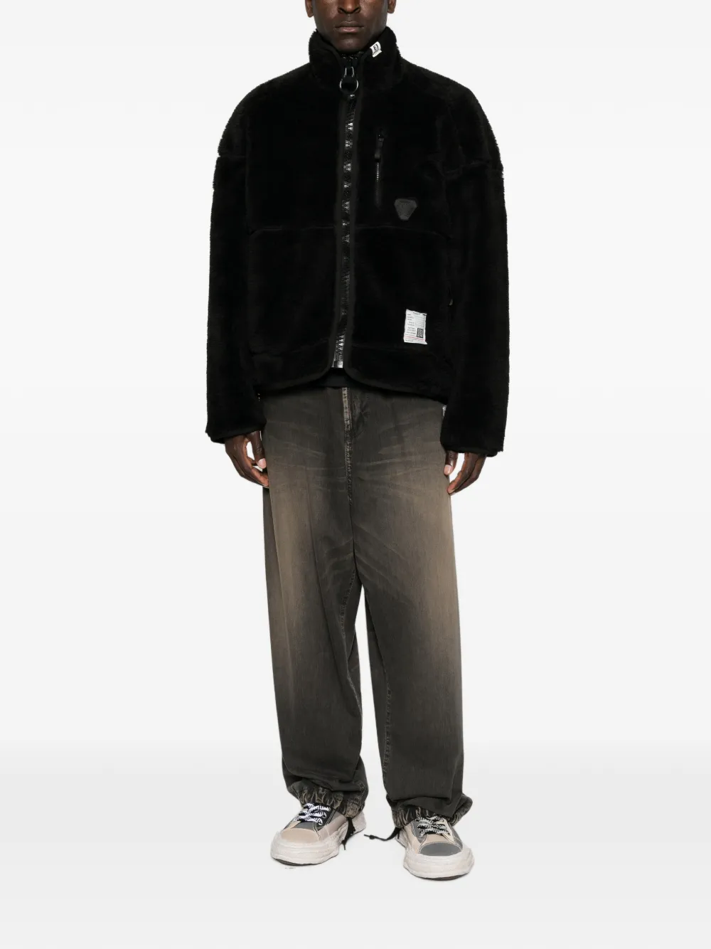 Maison MIHARA YASUHIRO Boa jack met wijde achterkant Zwart