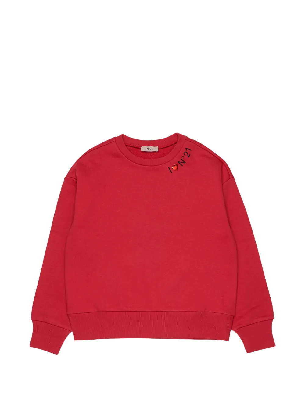 Nº21 Kids logo-detail sweatshirt - Red