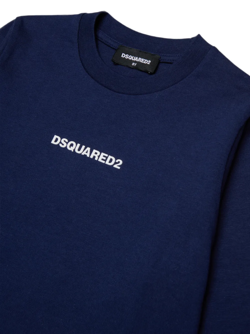 DSQUARED2 KIDS logo-print long-sleeved T-shirt Blauw