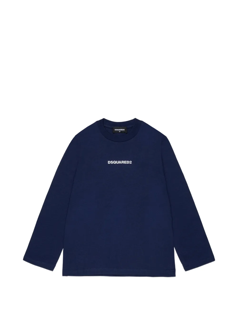 Dsquared2 Kids' Logo-print Long-sleeved T-shirt In Blue