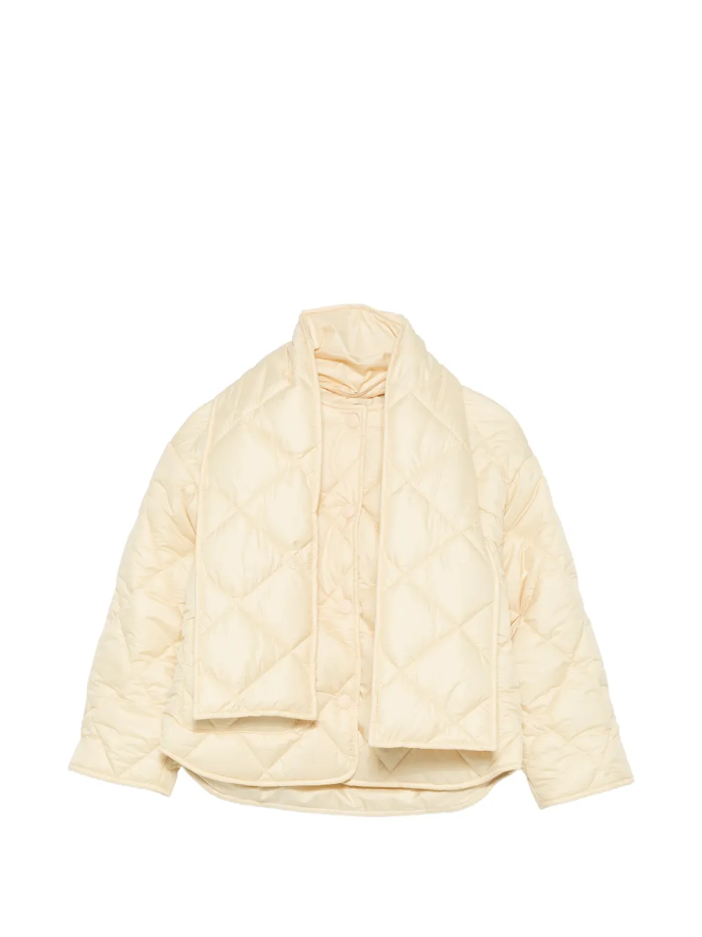 Il Gufo quilted scarf-detail jacket - Giallo