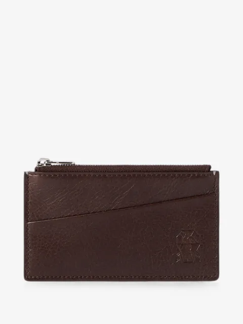 Brunello Cucinelli grained-leather travel pochette