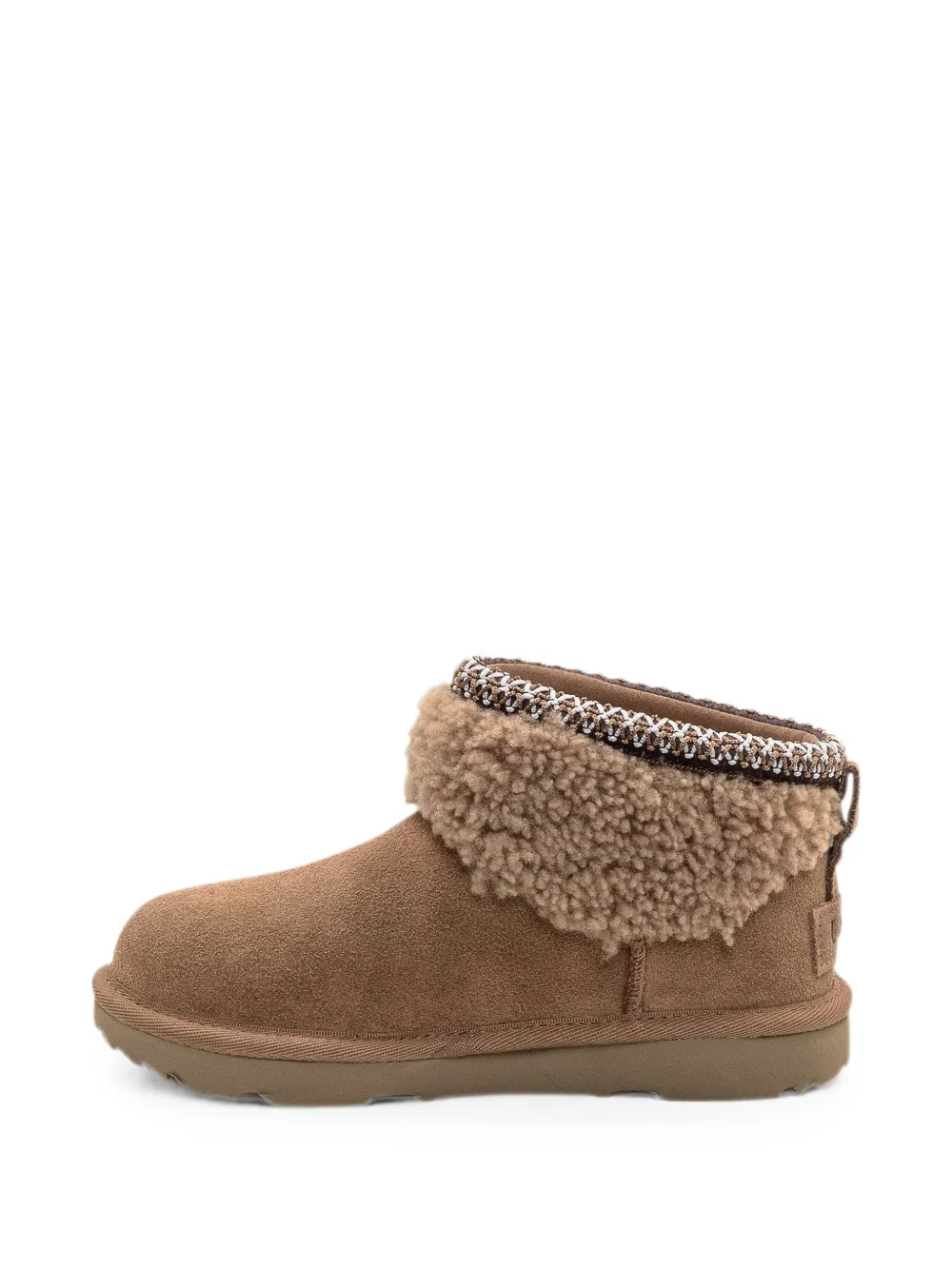 UGG Kids shearling-trim ankle boots Beige