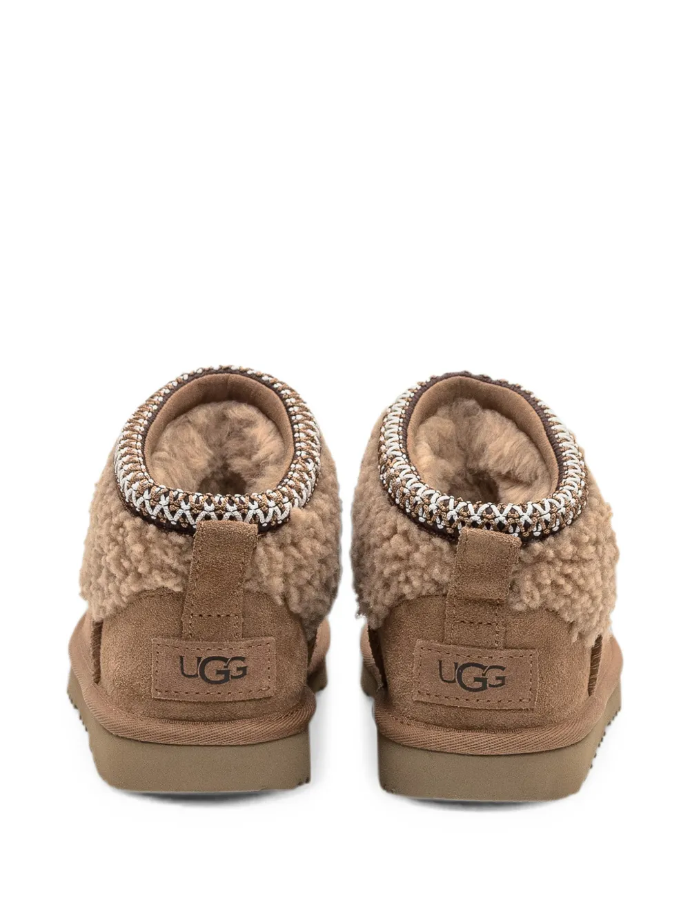 UGG Kids shearling-trim ankle boots Beige