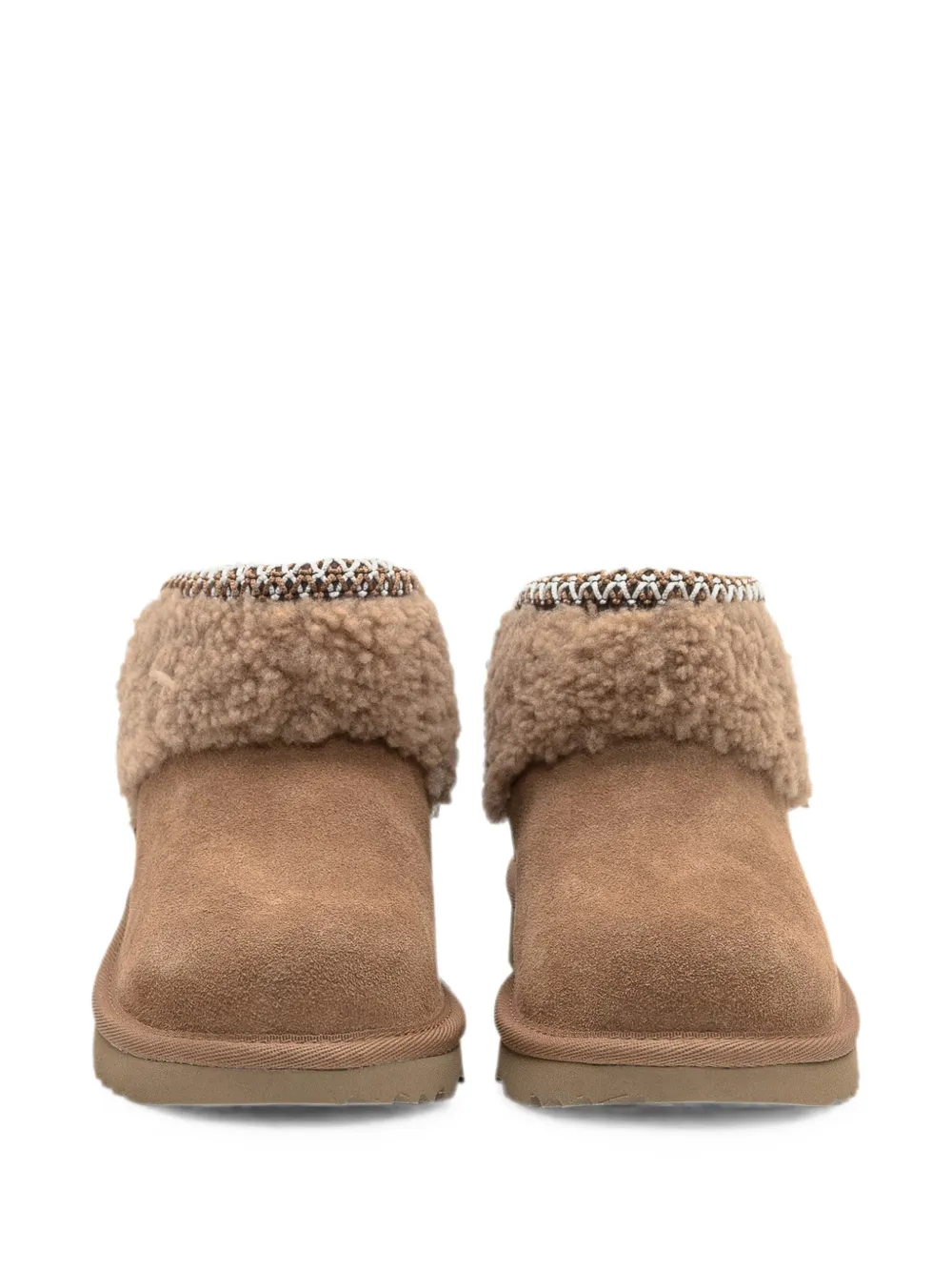 UGG Kids shearling-trim ankle boots Beige