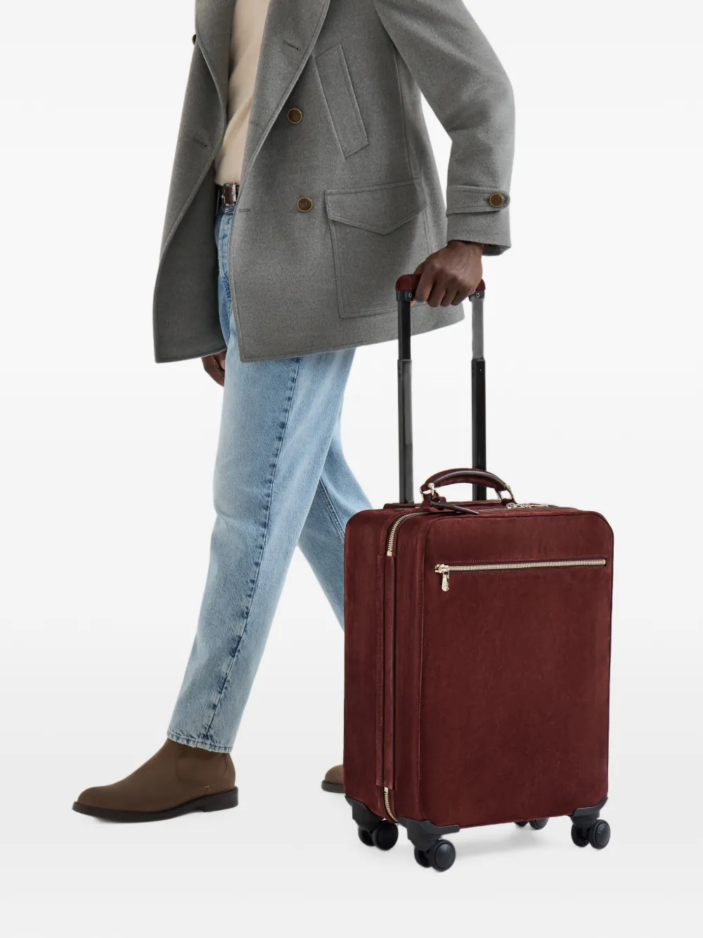 Brunello Cucinelli Suède koffer Rood